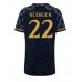 Real Madrid Antonio Rudiger #22 Voetbalkleding Uitshirt Dames 2023-24 Korte Mouwen